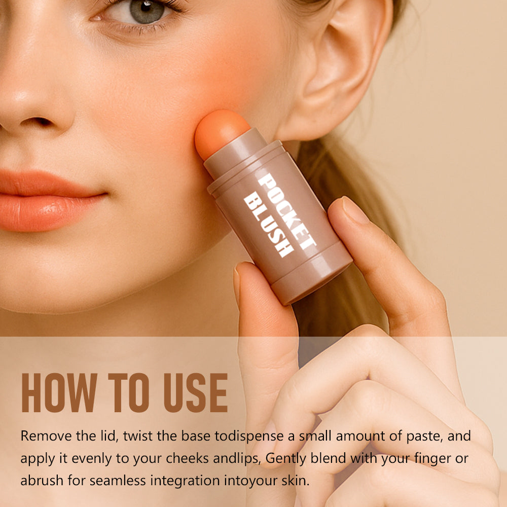 Bâton de surligneur multi-usage Glossy Blush pour lèvres et cheeks