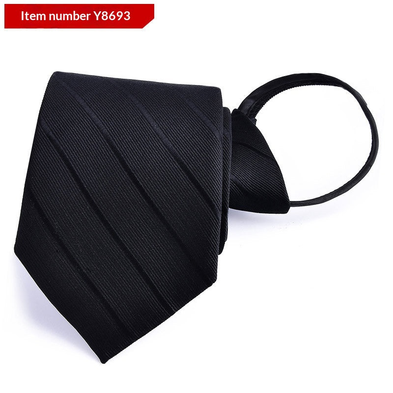 Mens Business Tie Zipper formel avec bandes bleues