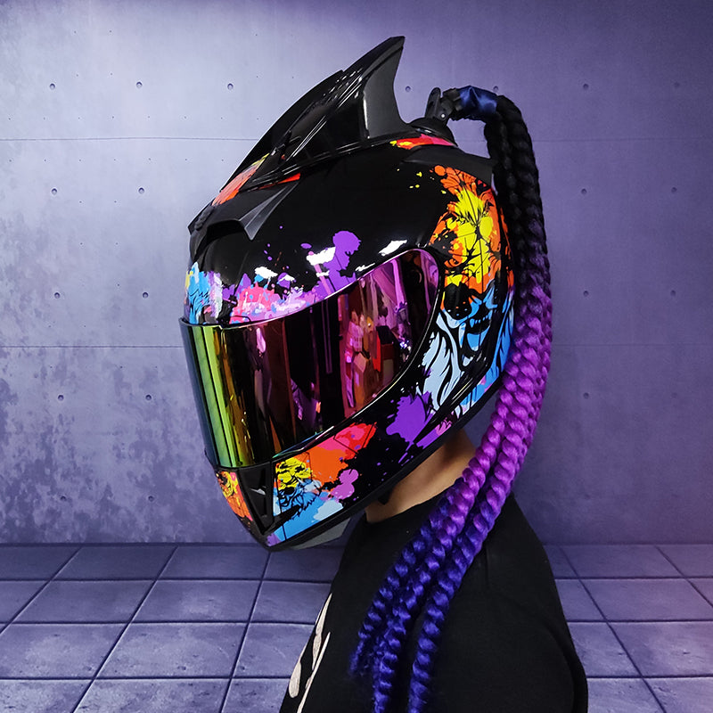 Casques de moto en cuir de couple
