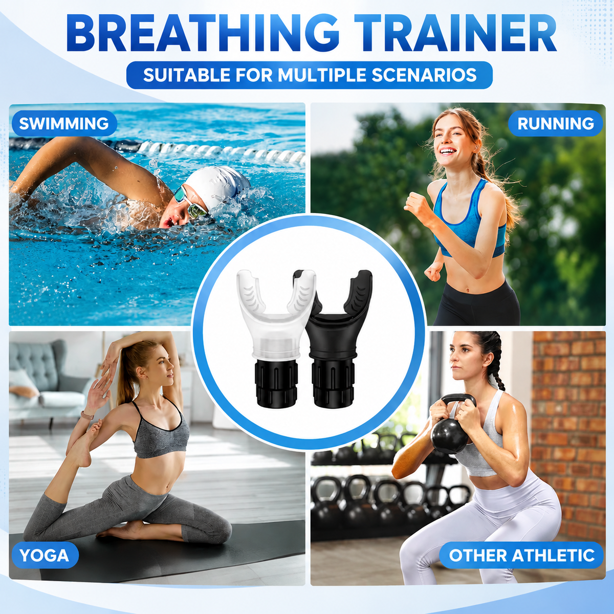 Lung Flexer Portable Lightweight Breathing Exercise pour les athlètes-Professional Respiration