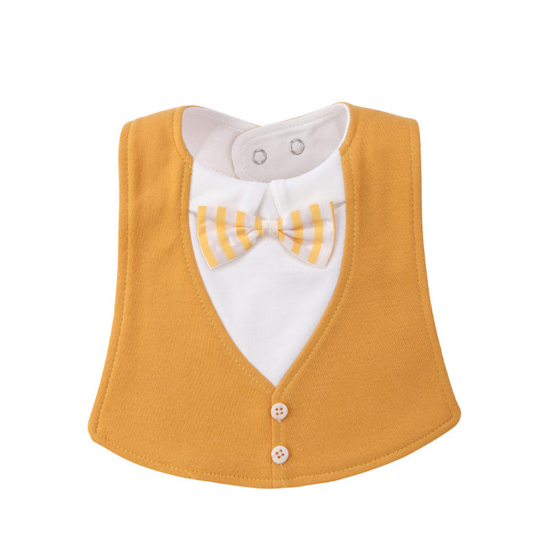 Bébé réglable en trois dimensions Bow Tie quatre couches Serviette étanche Salive