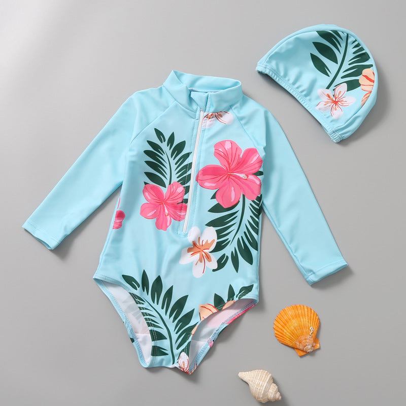 Maillot de bain pour enfants Ensemble de maillot de bain à écran solaire monopiéce