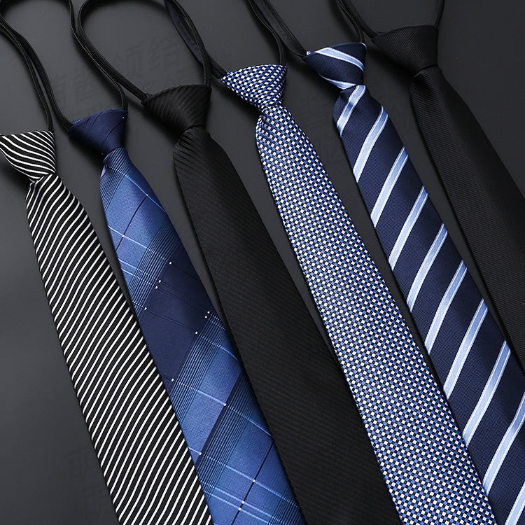 Mens Business Tie Zipper formel avec bandes bleues
