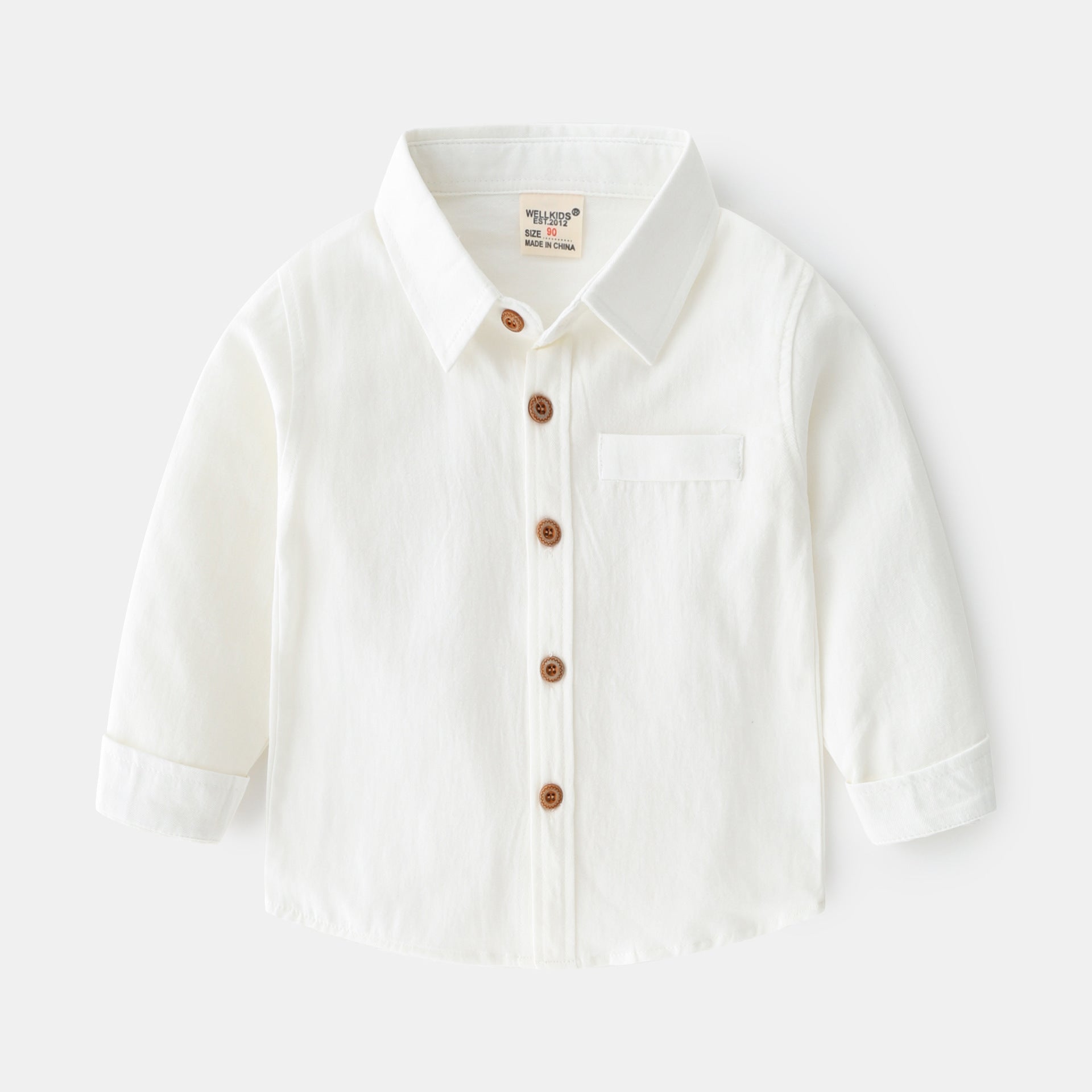 Mode Personnalité Couleur Solide Chemise pour garçons