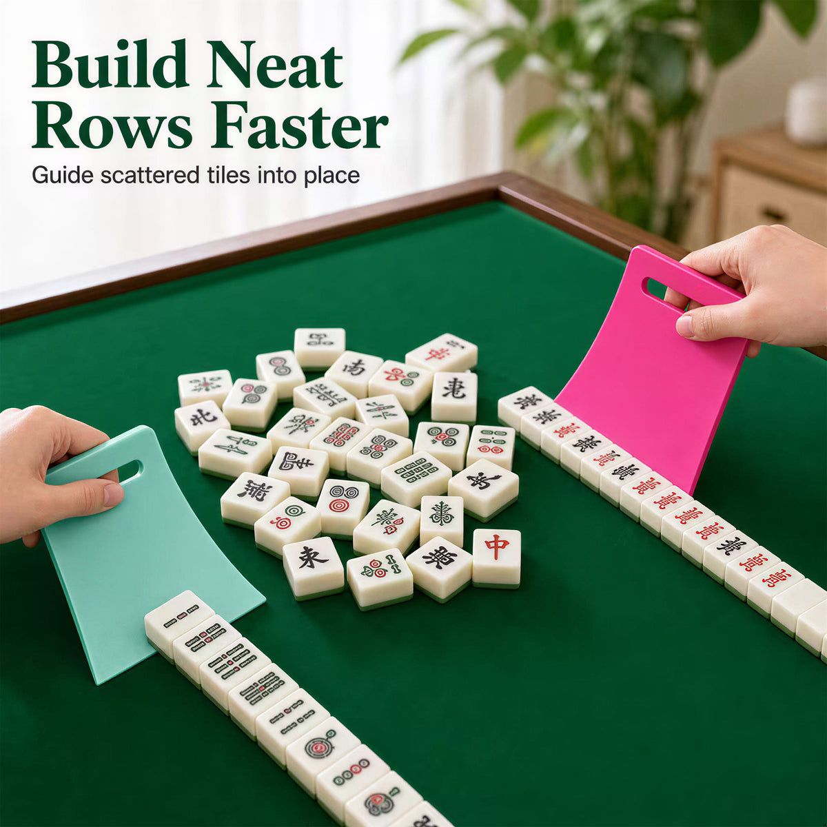 2PCS Mahjong Tile Scoops avec poignées faciles