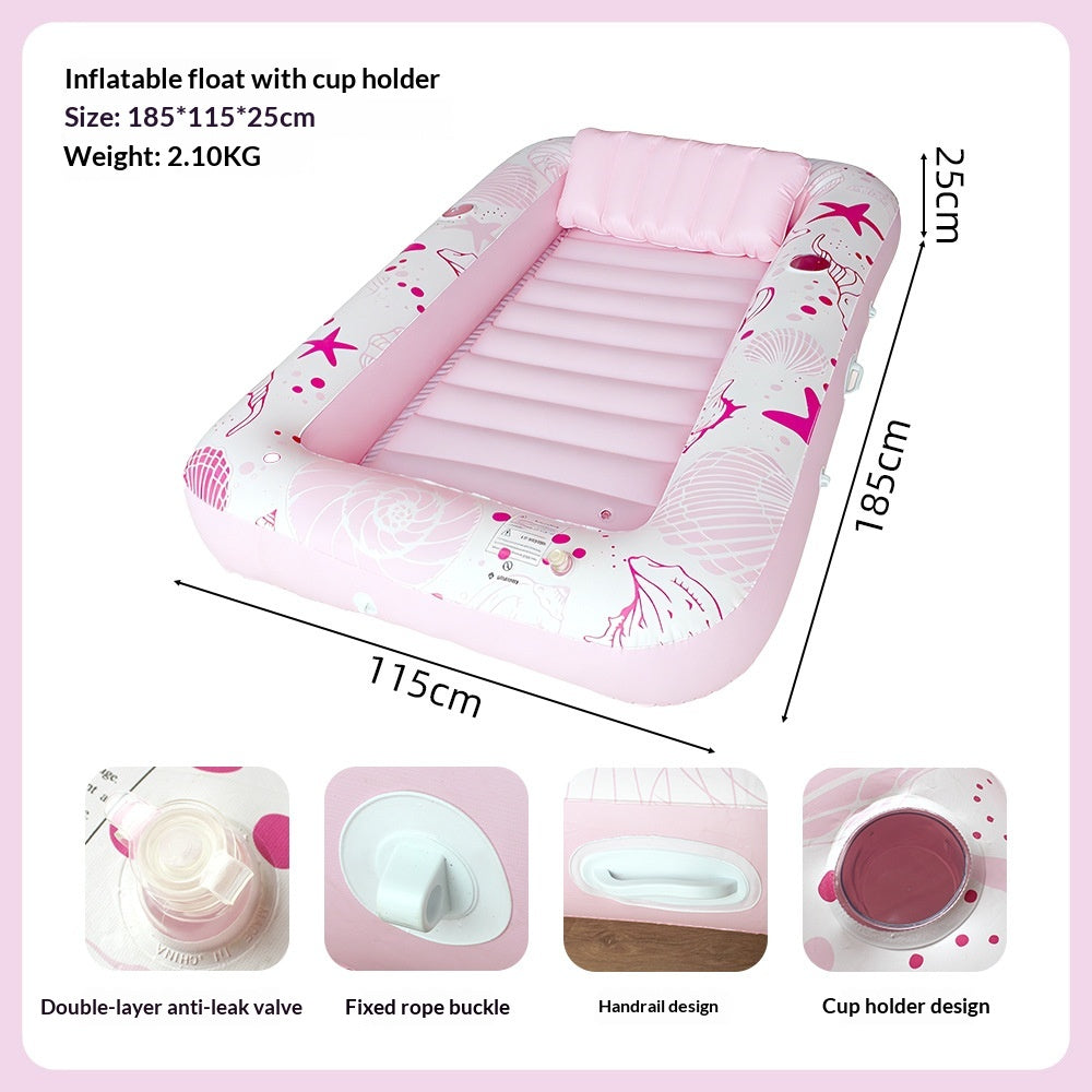Raft flottant double gonflable avec oreiller