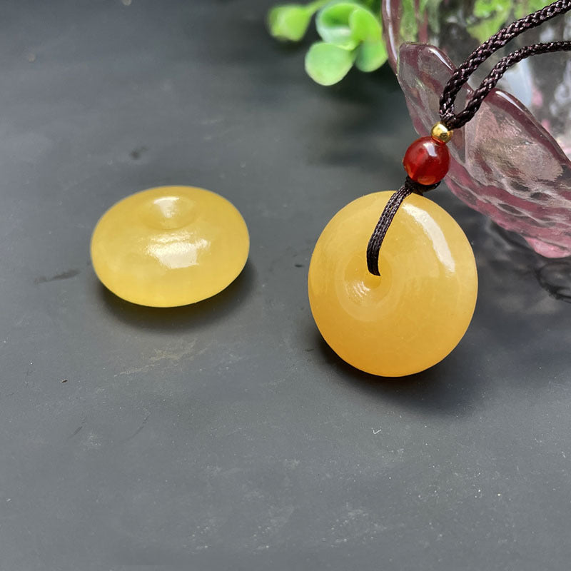 Beige Jade Ping An Buckle 25mm10 Yuan Modèle Stall Supply Live Delivery Bien-être Produits Me