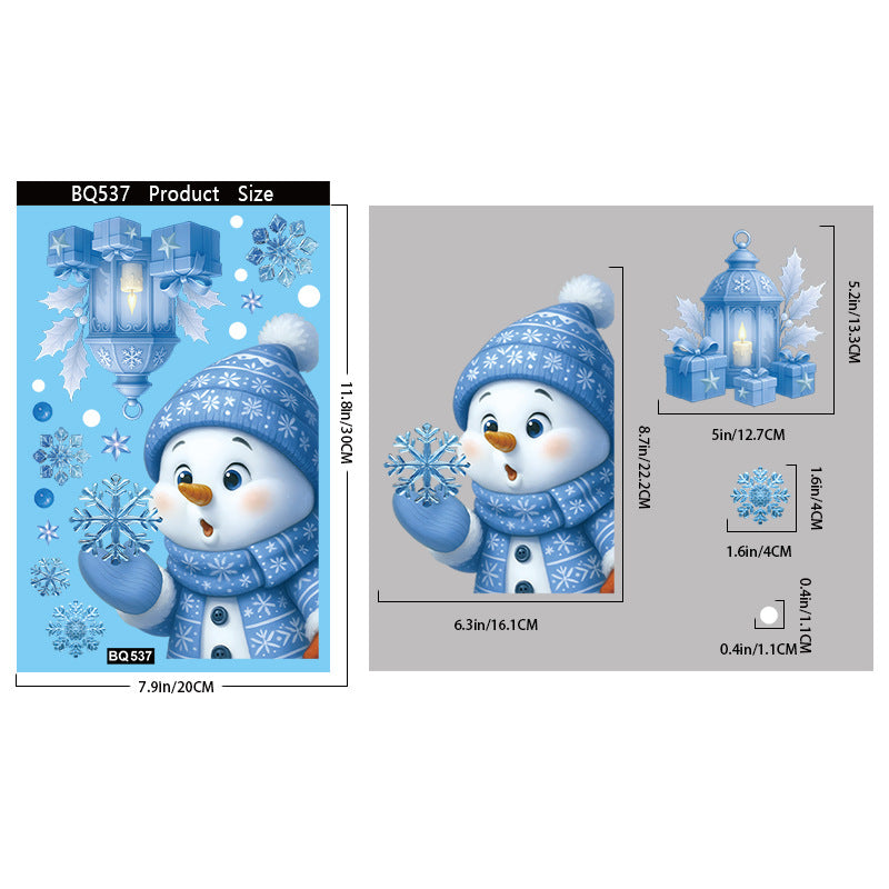 Parti de Noël Sticker décoratif en verre créatif