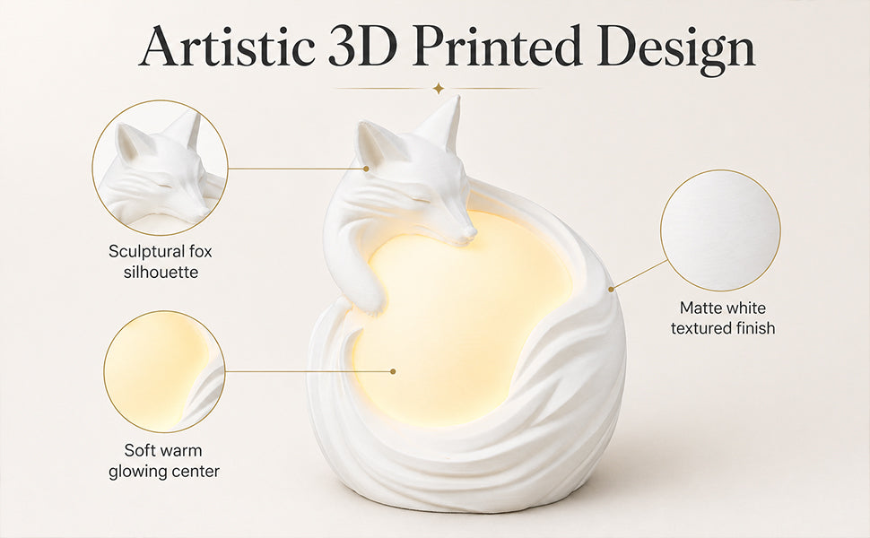Lampe de table de Fox Imprimée 3D