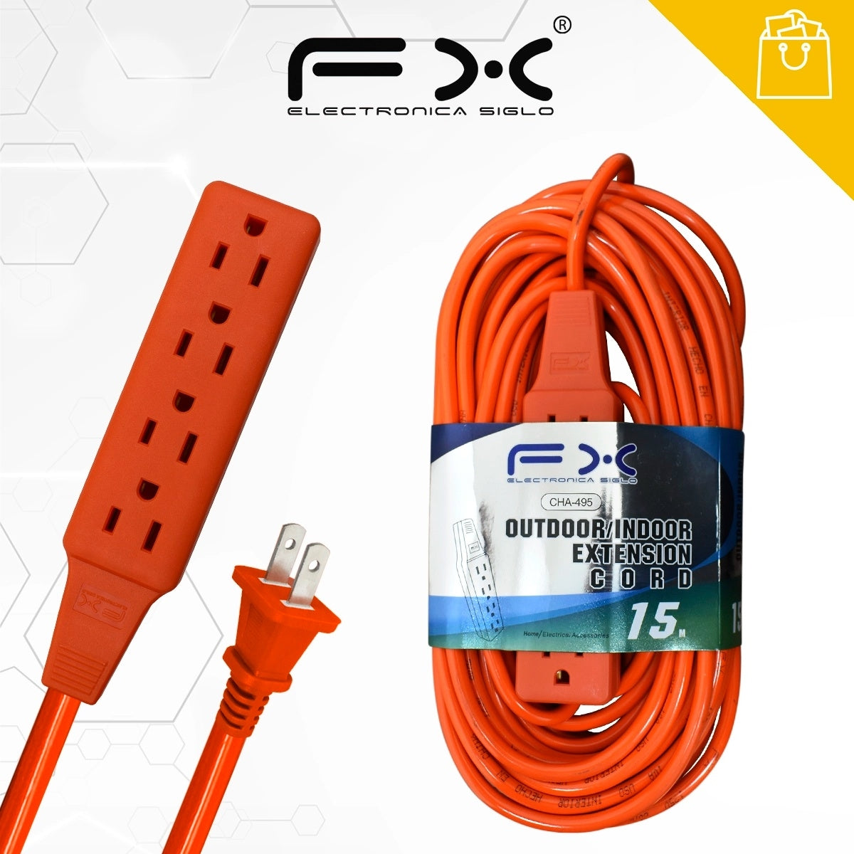 Cord d'extension de puissance 15m