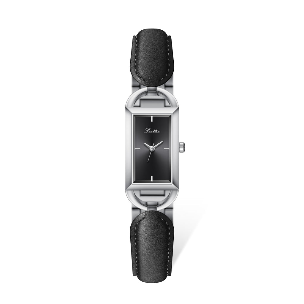 Bracelet en cuir carré montre