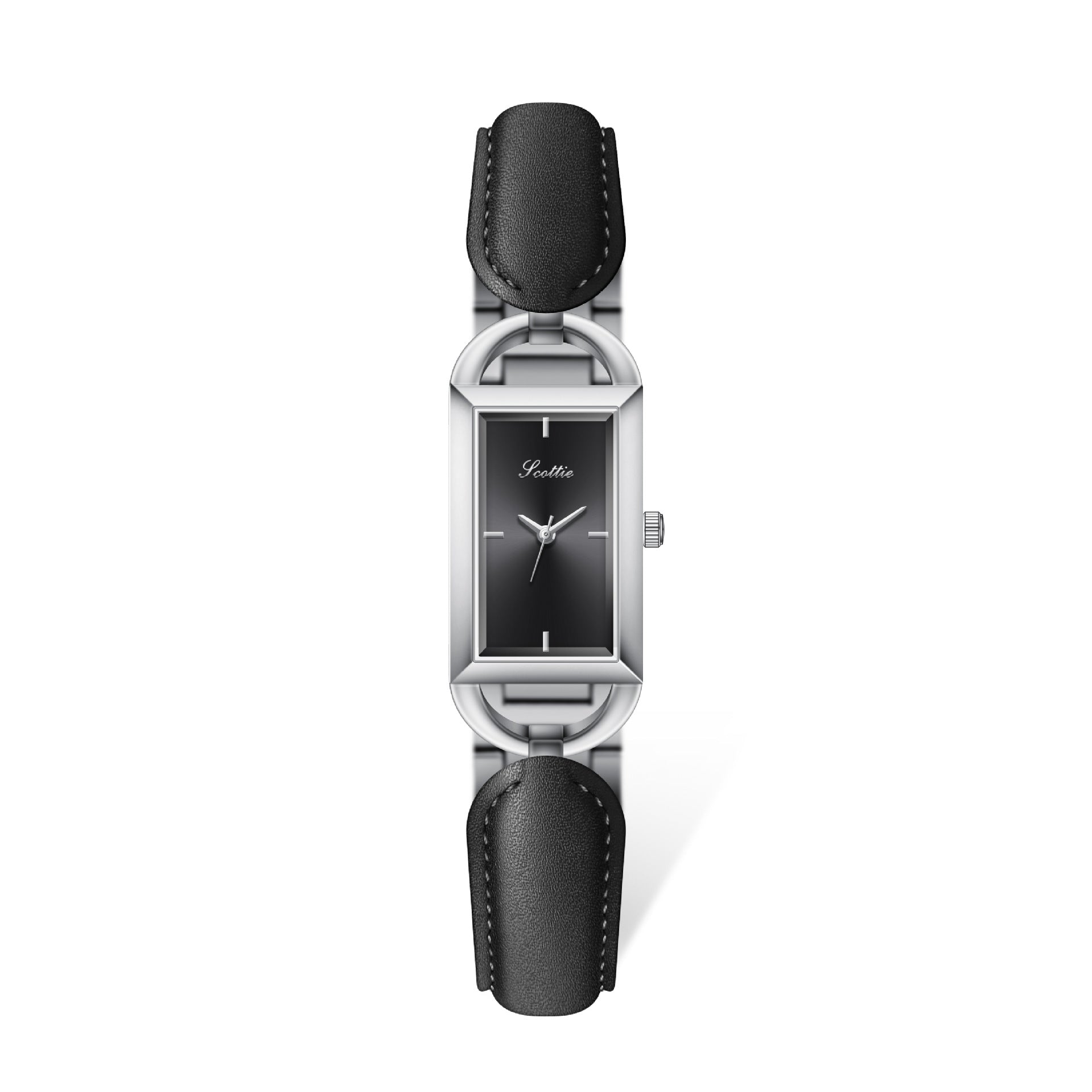 Bracelet en cuir carré montre