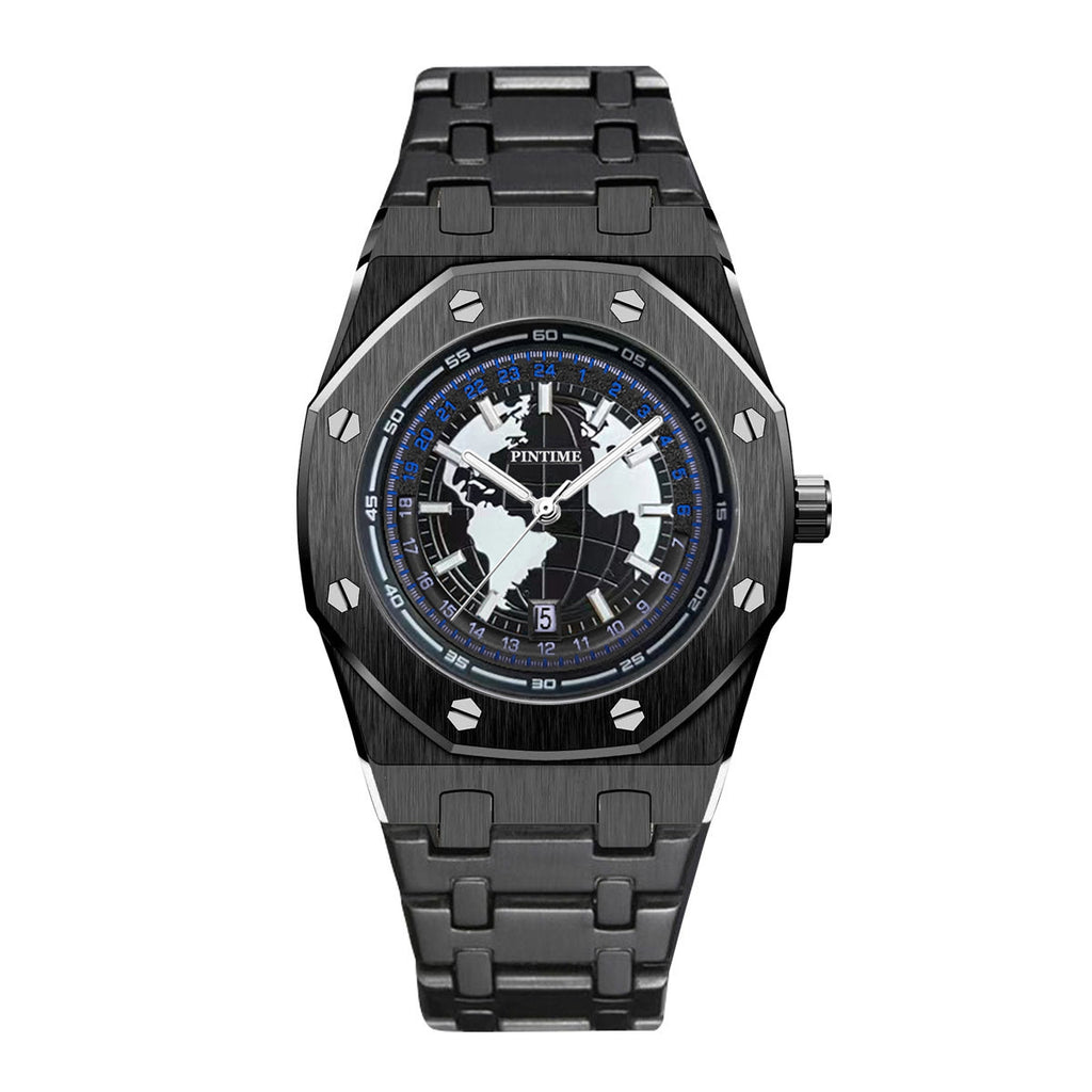 Montres homme imperméable Bracelet en acier lumineux Quartz