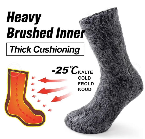 Deux paires de chaussettes thermiques d'hiver unisexes pour la protection contre la chaleur et le froid