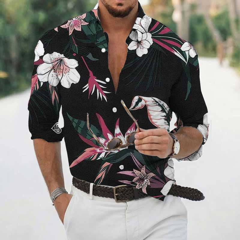 Chemise Florale Retro pour Homme
