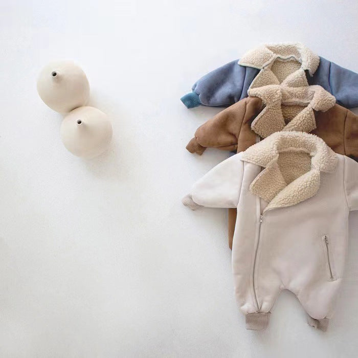 Bébé une pièce en polaire Romper épaissé Onesie