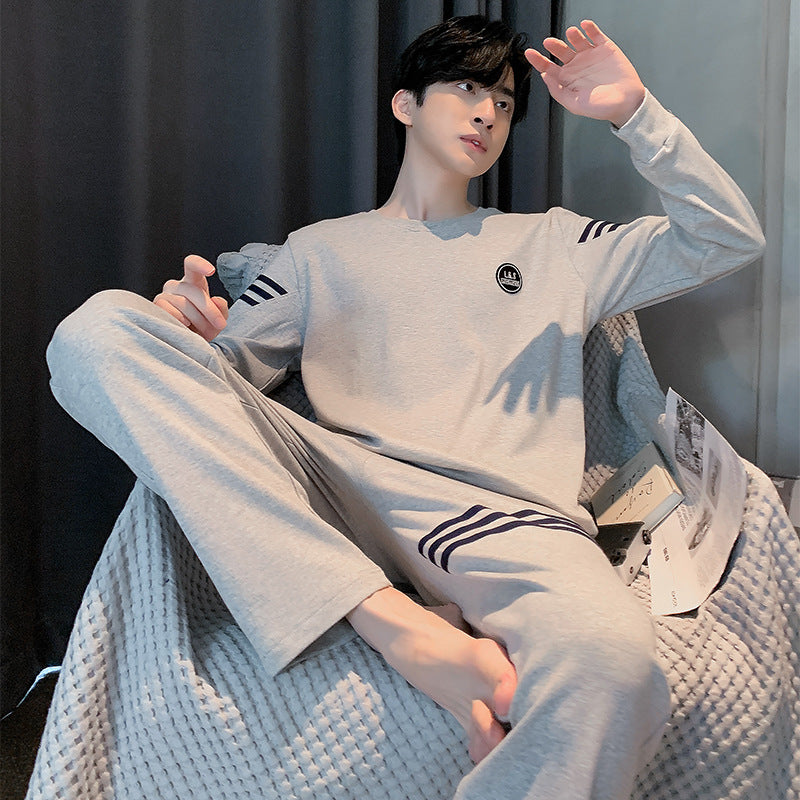 Manches longues homme Cotton Simple Loose Plus Taille Pajamas
