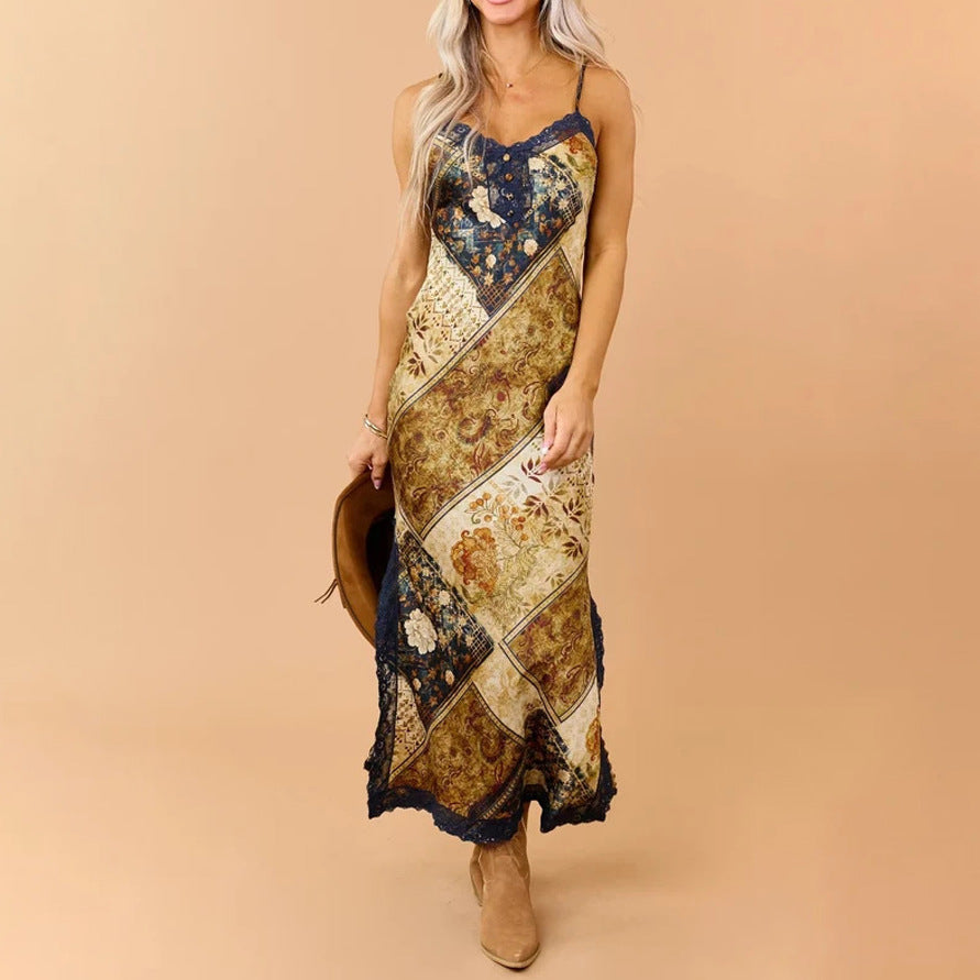 Robe casuale et versatile imprimée pour femmes