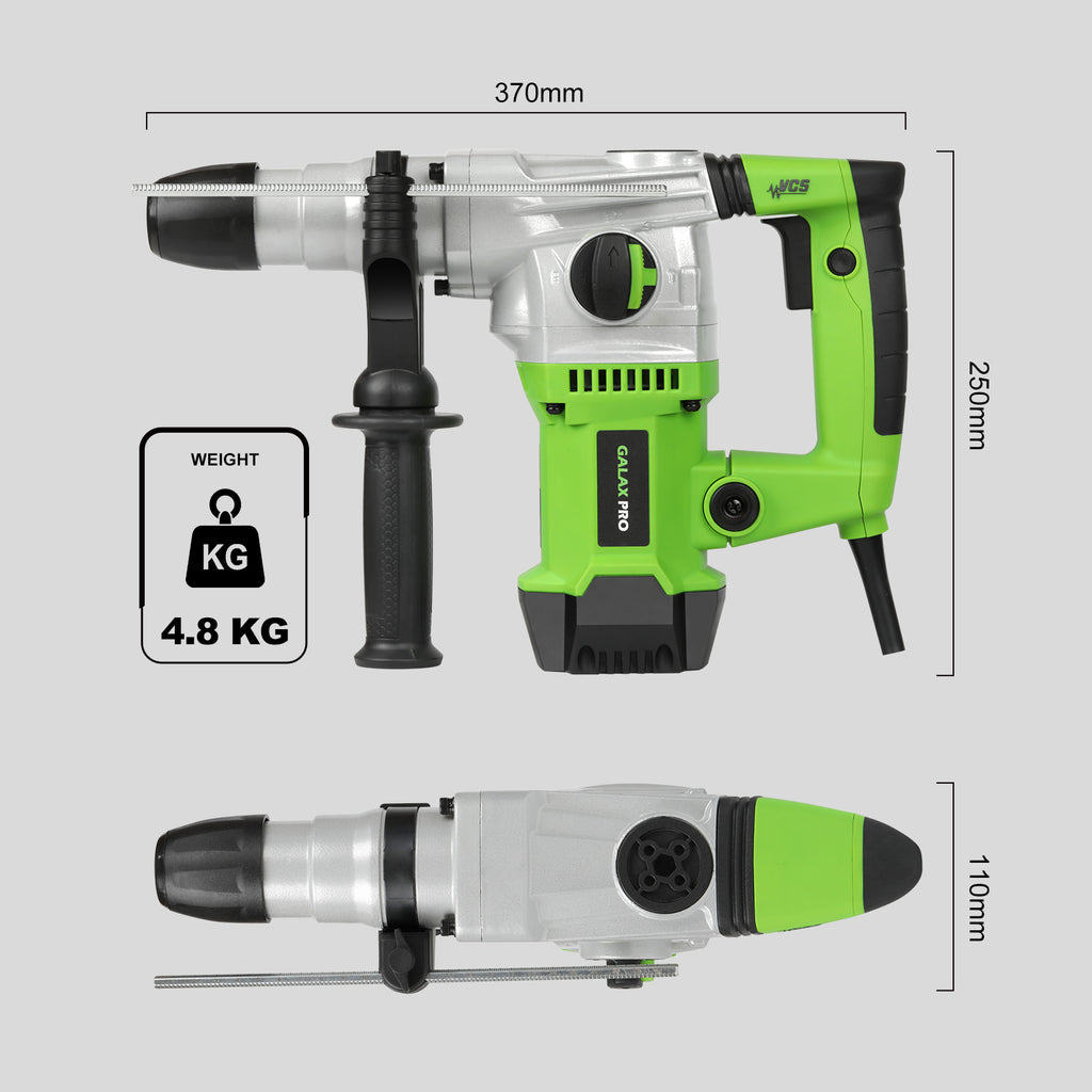 GALAX PRO SDS Plus Foreuse rotative à marteau 1500W 4000RPM