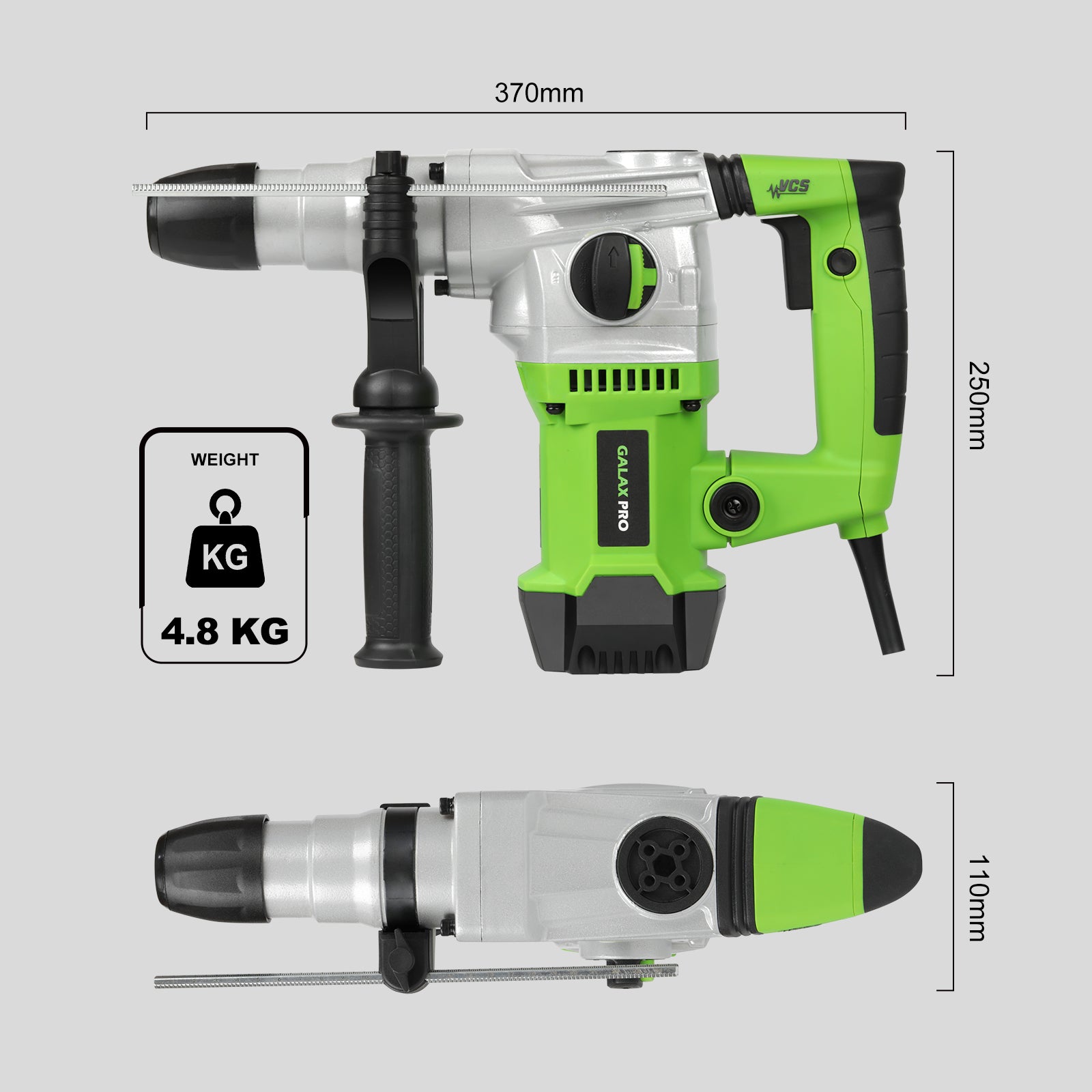 GALAX PRO SDS Plus Foreuse rotative à marteau 1500W 4000RPM