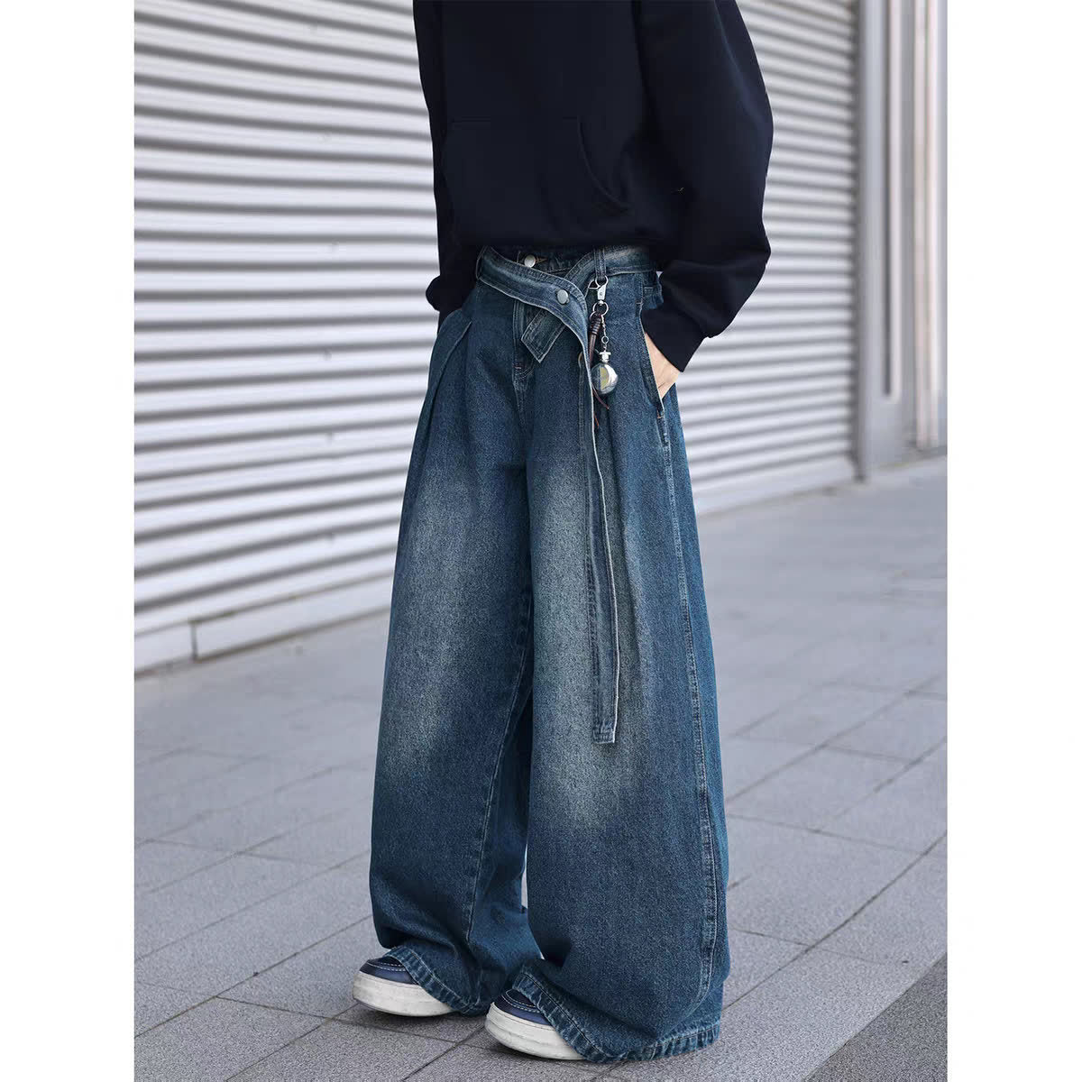Pantalon bleu vintage style américain