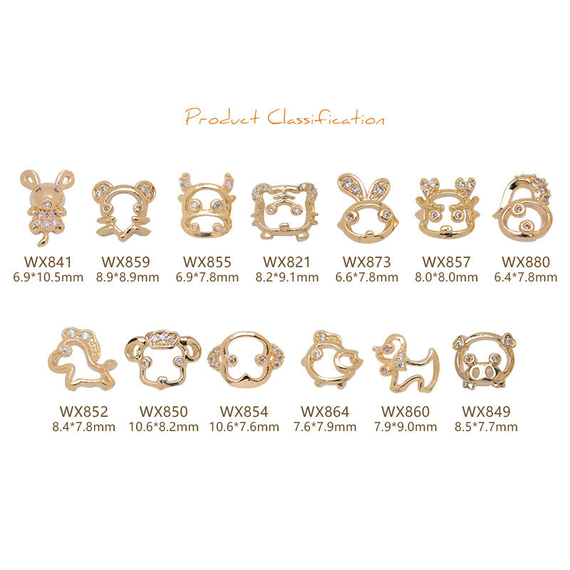 Outils d'art à ongles et accessoires à ongles à thème zodiac