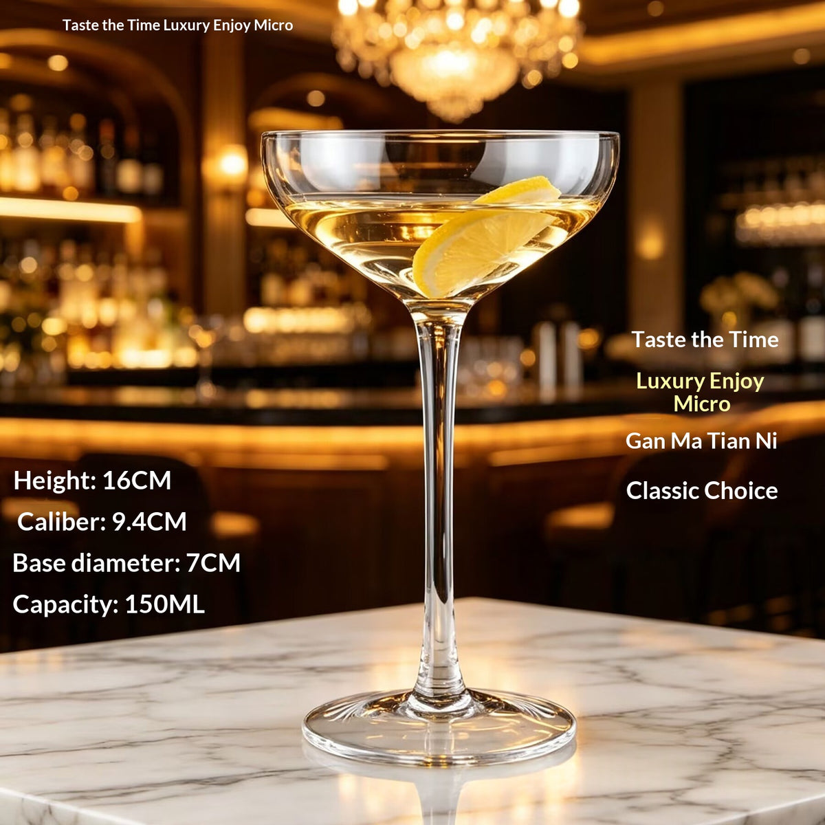 Creative and Personalized Cocktail Glass with a Margarita Sauce Crystal Tall Stemchampagne