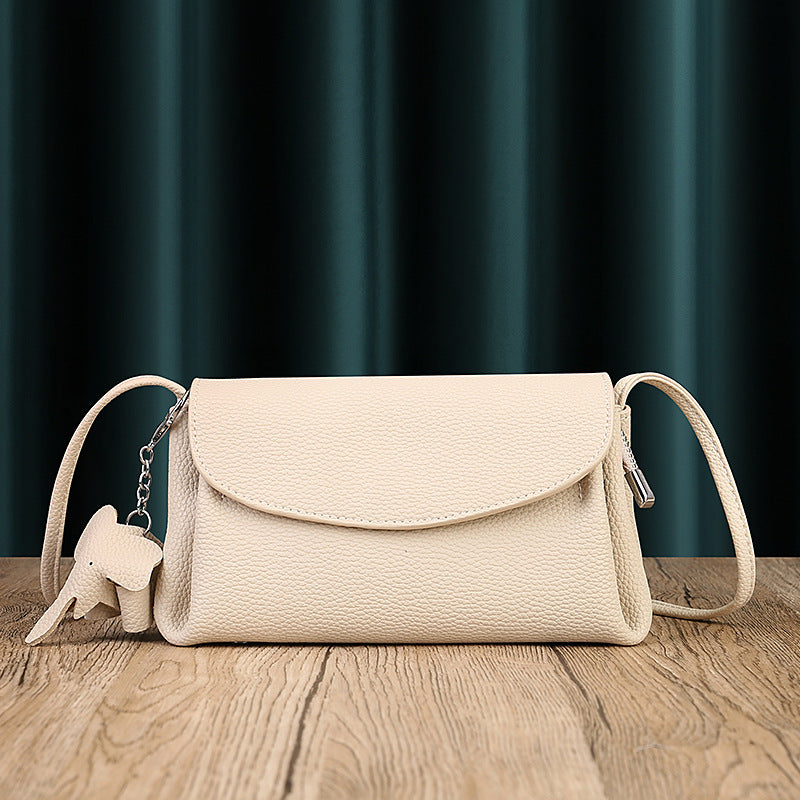 Soft Cowhide plissé sous bras Crossbody Sac pour femmes