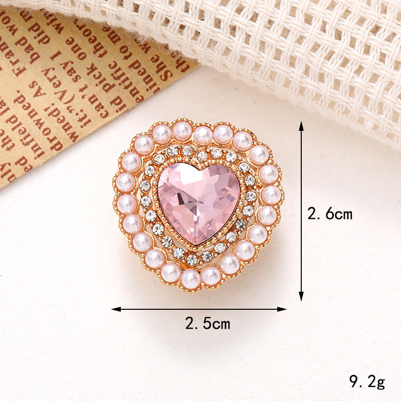 Jeans Button Trou Chaussures Diy Accessoires Bright Crystal Classic Style Ornement Accessoires