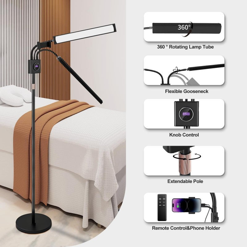 Lampe de lampadaire professionnelle à double bras pour Studio