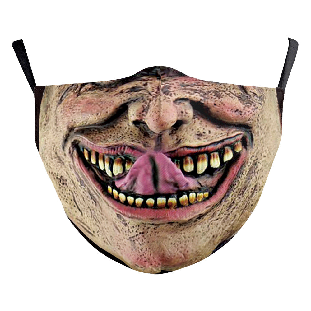 Impression numérique Clown Halloween Funny Horror Double couche Masque de poussière