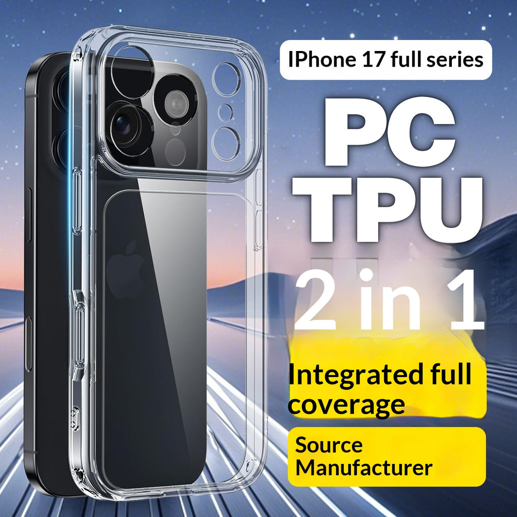 Étui de téléphone tout-en-un transparent résistant à la goutte 2-en-1