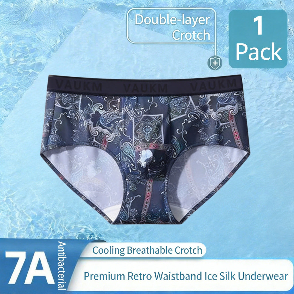Sous-vêtements en soie de glace pour homme style chinois Boxer pour homme Respirant Grande Taille Antibacter