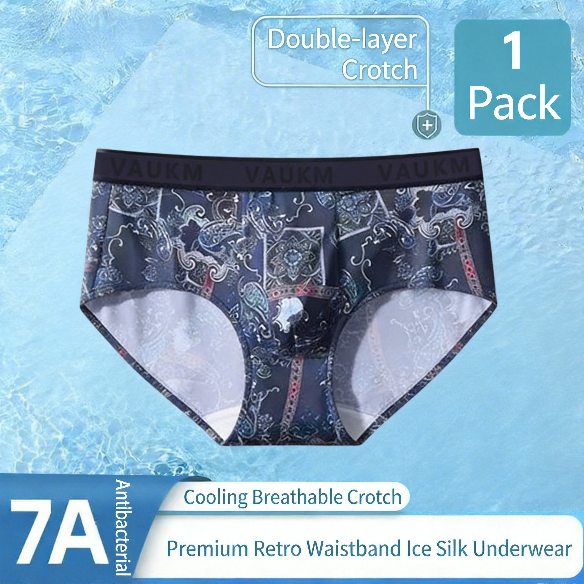 Sous-vêtements en soie de glace pour homme style chinois Boxer pour homme Respirant Grande Taille Antibacter
