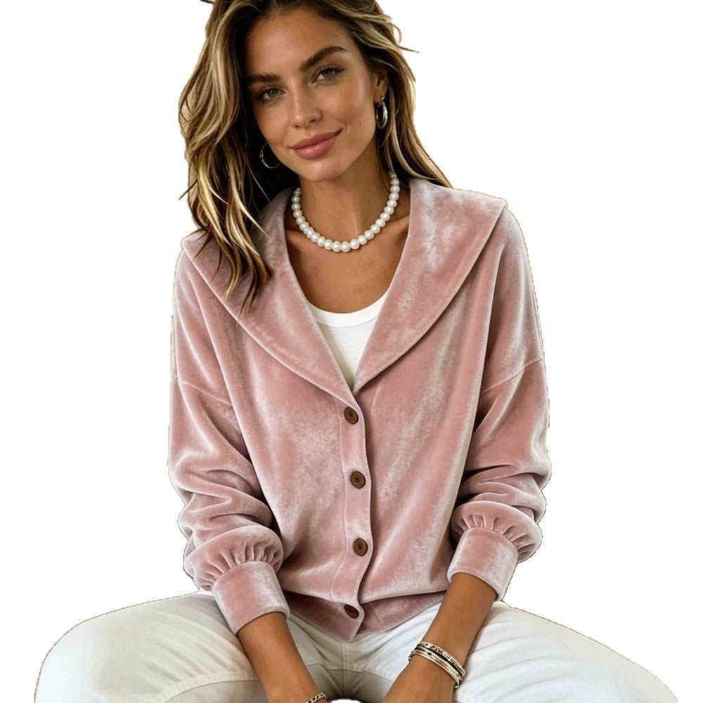 Women's retro long-sleeved coat
