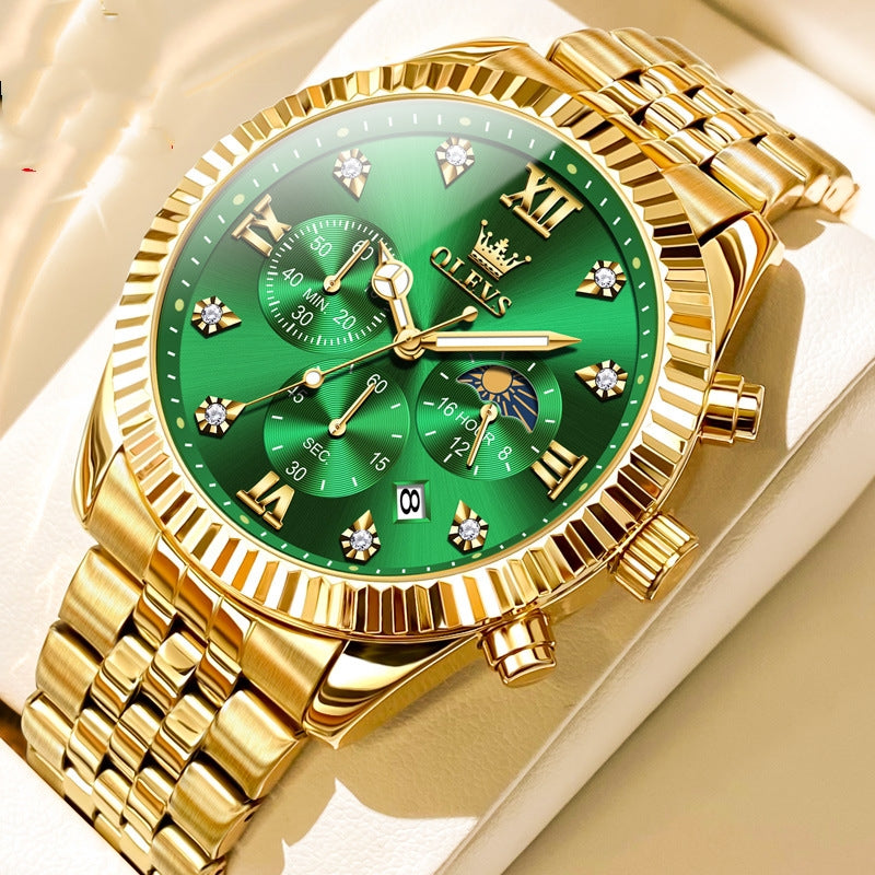 Montre Quartz d'Or tendance homme
