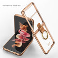 Coque de téléphone mobile pliant simple et créative gelé dur Shell couleur solide