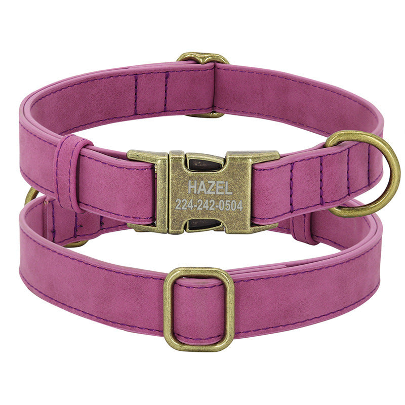 Collier Poly Uréthane Cuir Petit et Moyen Chien