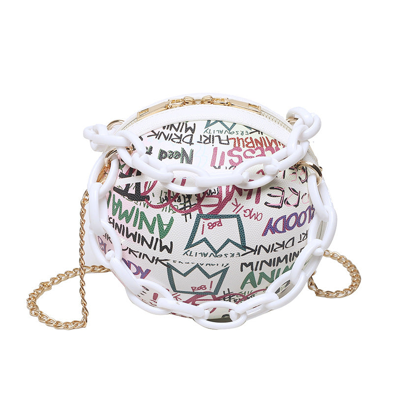 Sac Graffiti Basketball Handheld et Crossbody avec des lettres