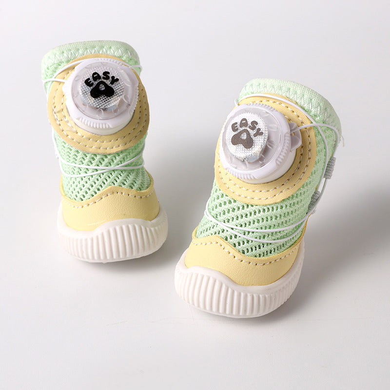 Mesh anti-dérapant Swivel-clip Soft-soled Respirant chaussures pour petits animaux