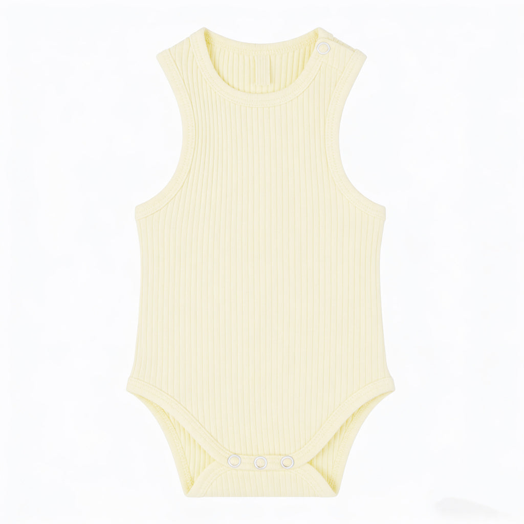 Bébé Romper tricoté à côtes
