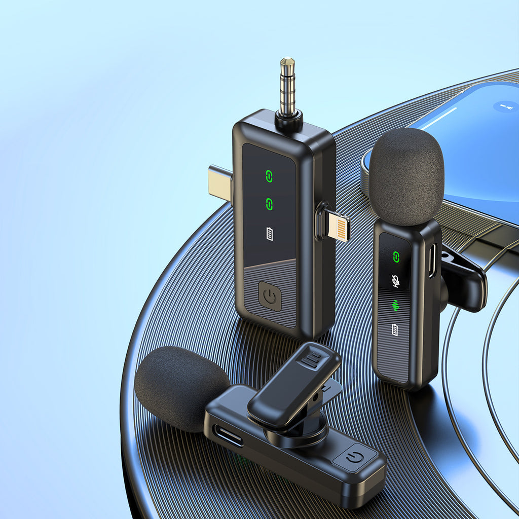 Microphone sans fil Clip Colar H65 Microphone cellulaire à trois en un