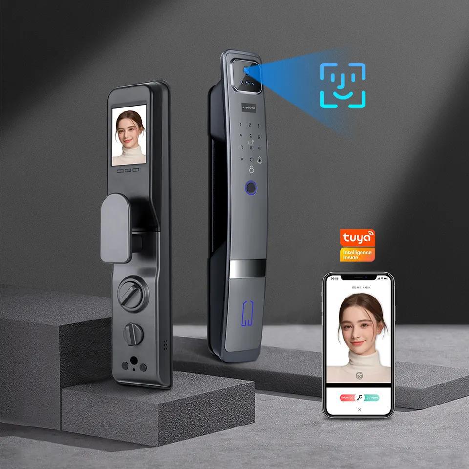Reconnaissance du visage Empreinte antivol Mot de passe Smart Door Lock