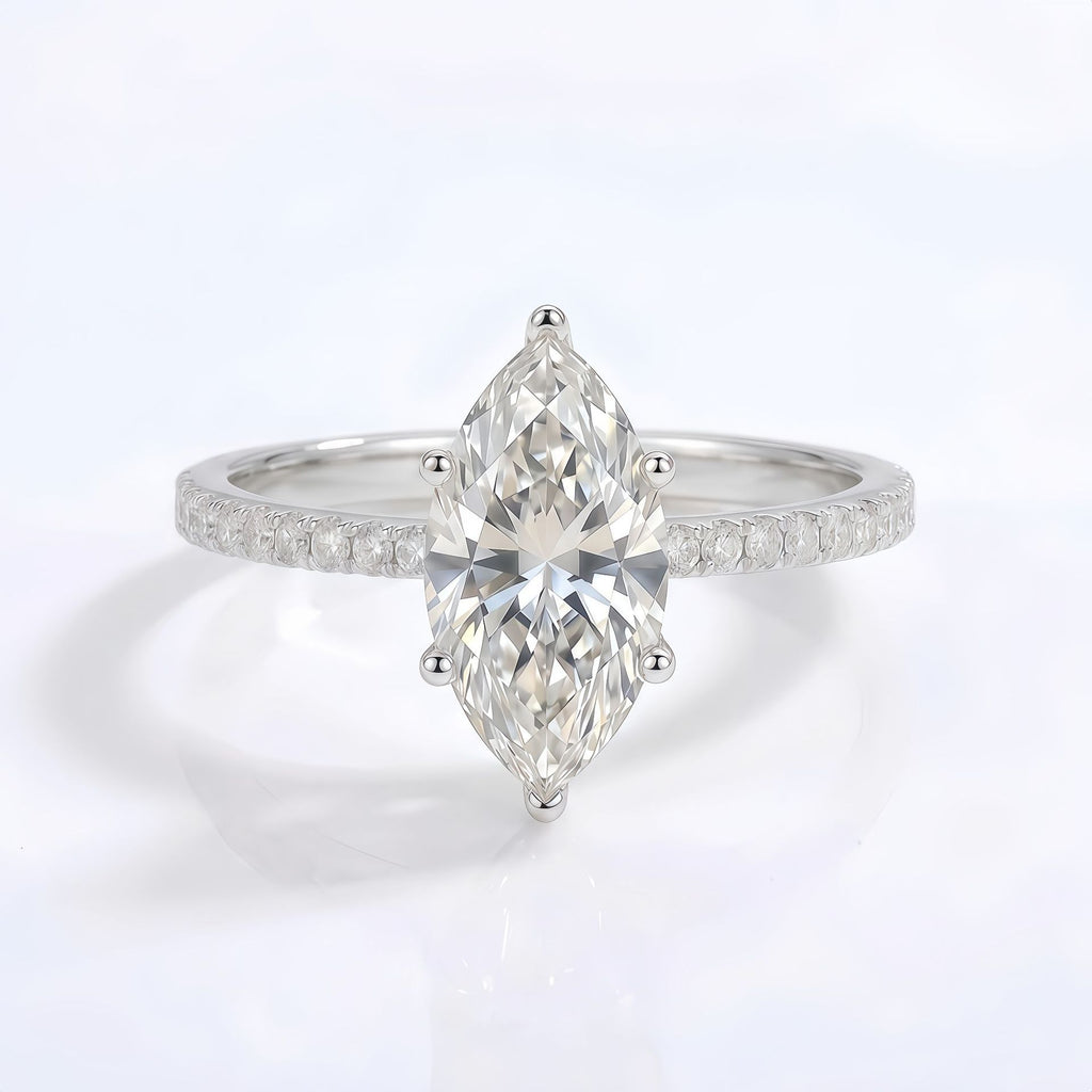 S925 Argent Sterling Moissanite Anneau Cheval Design Eye