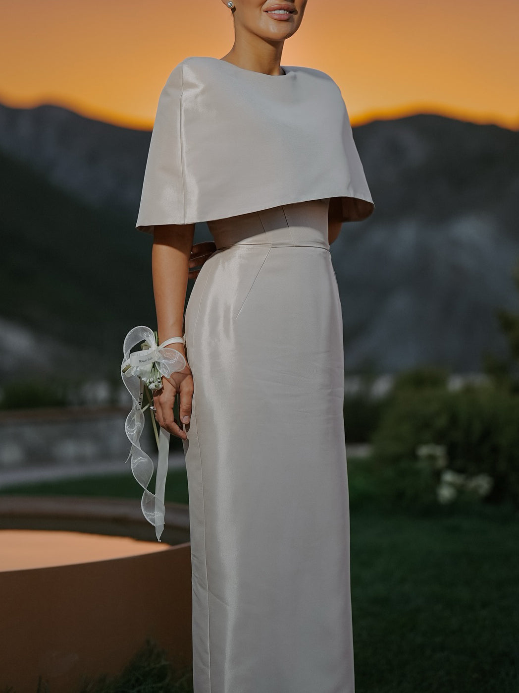 Set de robe Satiné Cape Top &Fitted Maxi