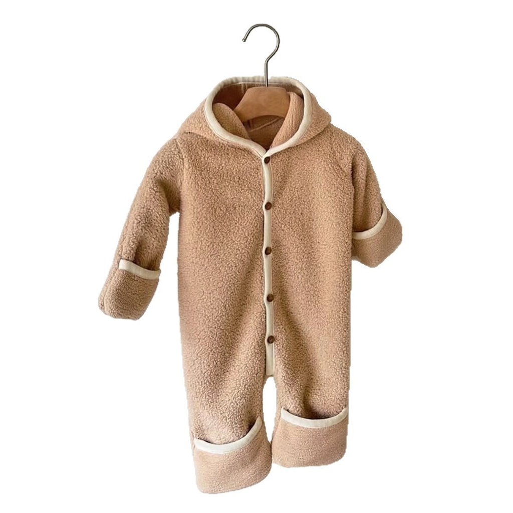 Romper d'hiver épaissé d'une pièce pour bébés