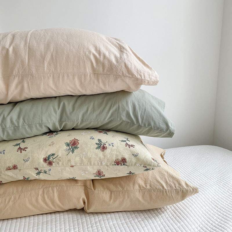 Coussin en coton lavé tout coton