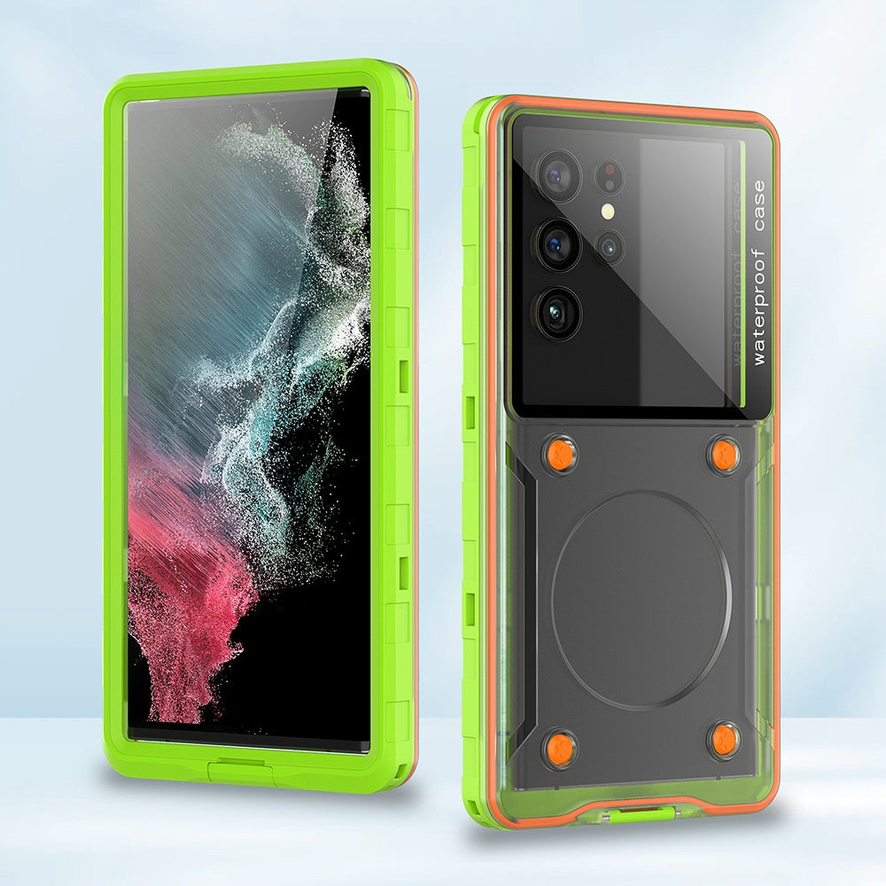Couverture de protection transparente pour téléphone portable étanche universel de 6,9 pouces