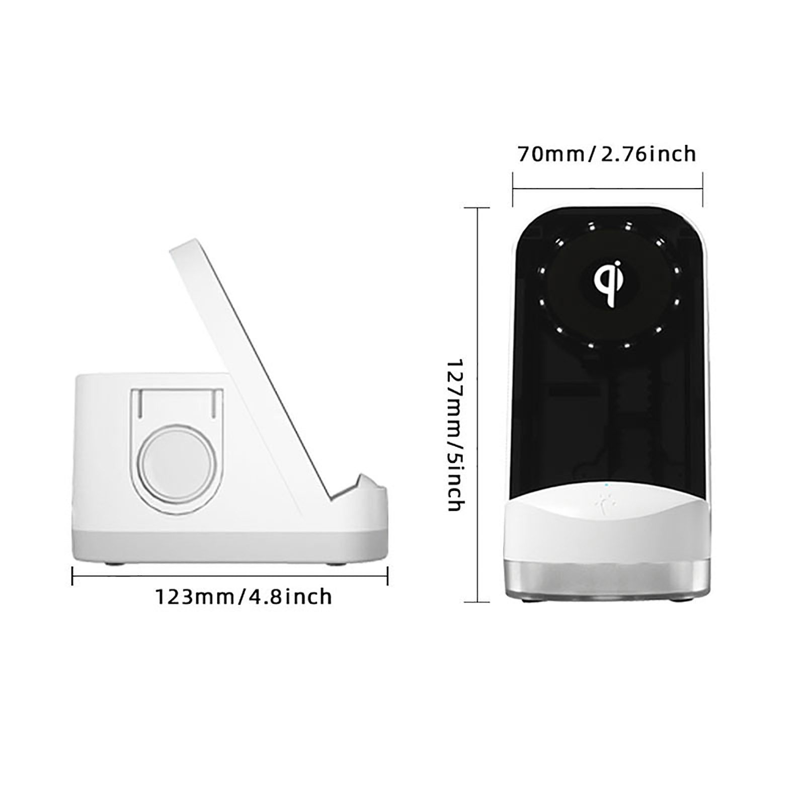 Alignement automatique intelligent Chargeur de charge rapide sans fil à trois en un livré avec un W
