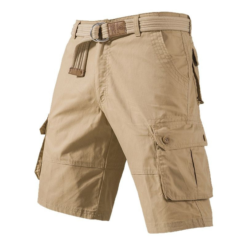 Homme Lavé Coton Multi Poche Casual Longueur du genou